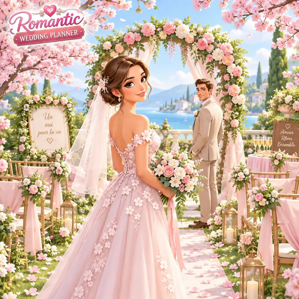 Événement Mariage de printemps avec arche décorée de roses